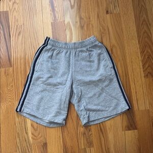 Adidas Gray and Black Athletic Shorts with Relaxed Fit
